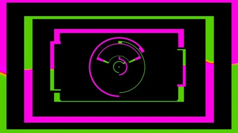 Neon frame background of a shiny rectangular black animation Stock-Footage 127989016