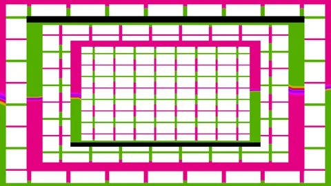 Neon frame background of a shiny rectangular black animation Stock-Footage 127989020