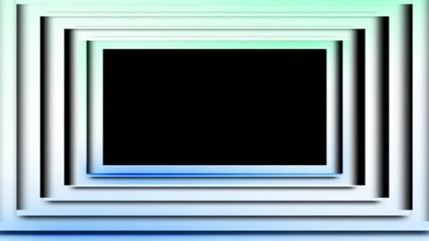 Neon frame background of a shiny rectangular black animation Stock Footage 130736887