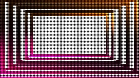 Neon frame background of a shiny rectangular black animation Stock Footage 130737685