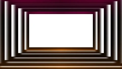 Neon frame background of a shiny rectangular black animation Stock Footage 130737856