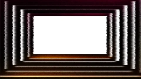 Neon frame background of a shiny rectangular black animation Stock Footage 130738251