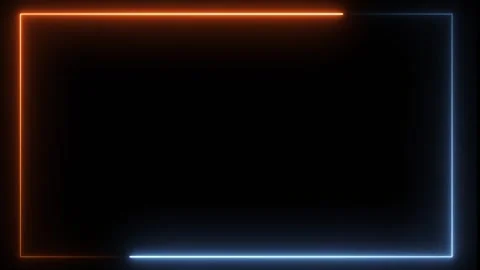Neon frame blue and red color abstract seamless background. 4K motion glowing Stock Footage 263929171