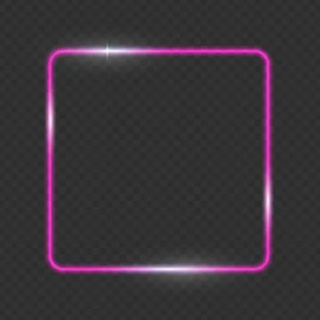 Neon Frame,  Buttons on Checkered  Abstract Transparent Backgrou Stock Illustration