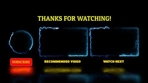 Neon frame effect end screen glowing looping on black background イラスト素材