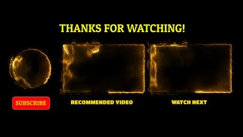 Neon frame effect end screen glowing looping on black background Stock Illustration