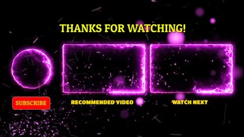 Neon frame effect end screen glowing looping on black background イラスト素材