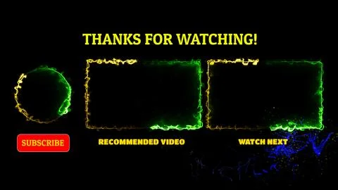 Neon frame effect end screen glowing looping on black background 스톡 일러스트