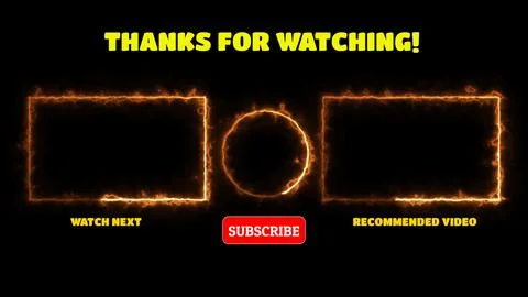 Neon frame effect end screen glowing looping on black background Illustrazione stock