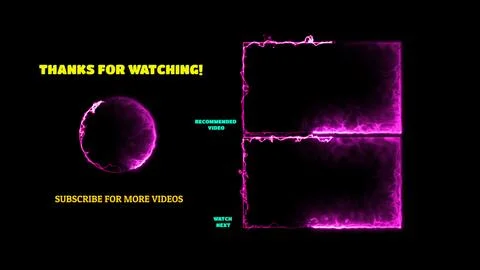 Neon frame effect end screen glowing looping on black background 스톡 일러스트