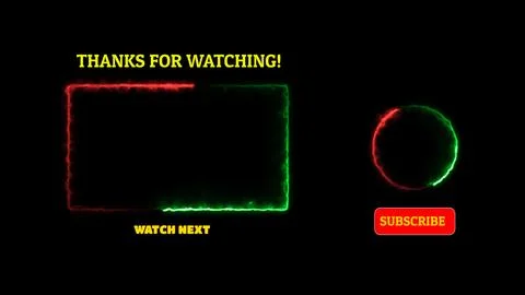 Neon frame effect end screen glowing looping on black background イラスト素材