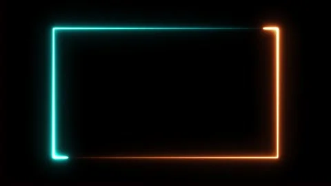 Neon frame glowing with cinematic light. Vidéo 332090370
