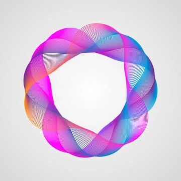Neon Frame with Gradient line. Abstract colorful design Stock Illustration
