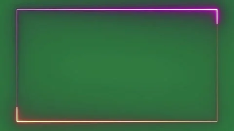 A neon frame with green background and on square it strip Vídeo Stock 336971284