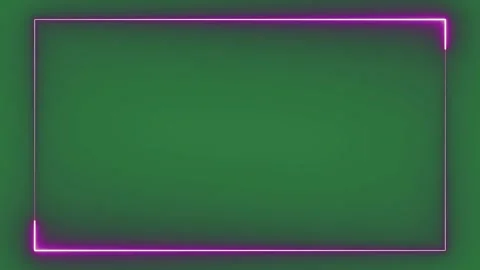 A neon frame on green background and square with Stock Footage 336971292