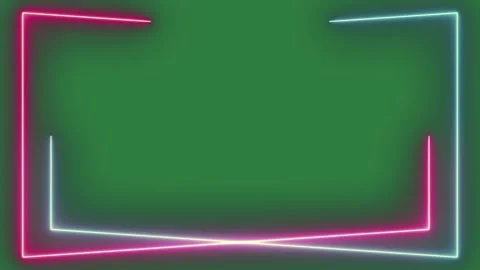 A neon frame on green background and Stock Footage 337035007