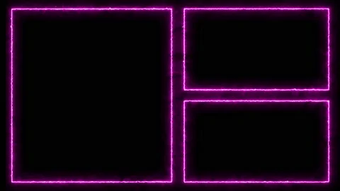 Neon frame for inscriptions and captions of lilac color on a black background an Stock Footage 220208968