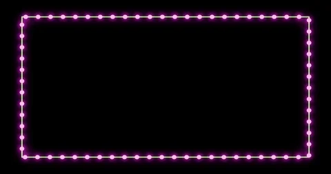 Neon frame light animation footage amazing design Stock Footage 127422826