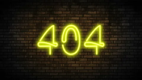 Neon Frame Light on Brick Wall Video stock 108205906