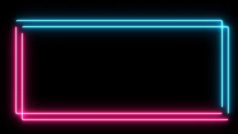 Neon frame light glowing moving colors. Stock Footage 129386178