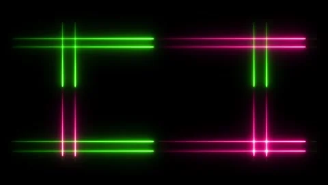 Neon frame pulsing with geometric motion Vidéo 330759523