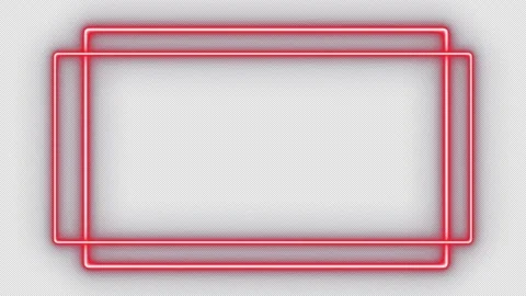 Neon frame rectangle lines red Video stock 200932268
