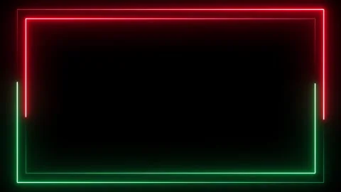 Neon Frame Red Green 스톡 동영상 255667835