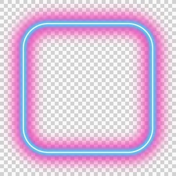 Neon Frame Transparent Background Stock Illustration