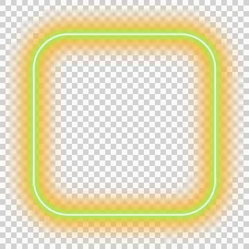Neon Frame Transparent Background Stock Illustration