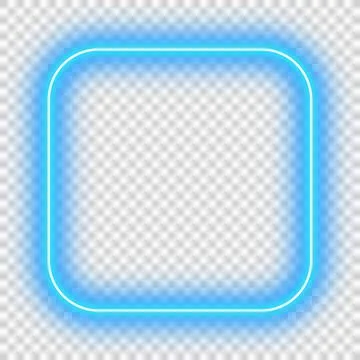 Neon Frame Transparent Background Stock Illustration