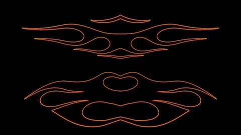 Neon frames set. Vector illustration on black background. Illustrazione stock