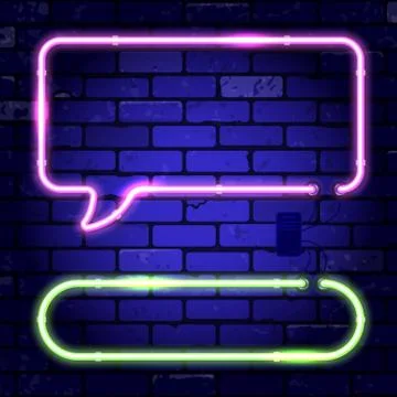 Neon Frames Signboards Stock Illustration