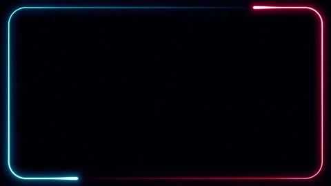 Neon Frameset Lines With Tapered Strokes Background Loop Stock Footage 137095115
