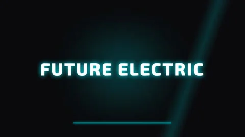 Neon Future Electric Glow Text Reveal on Dark Background for Technology Video Stock Footage 336805437