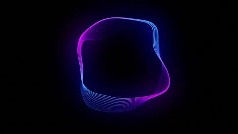 Neon futuristic Artificial Intelligence background of abstract gradient lines. Stock Footage 307870786
