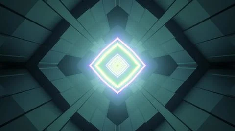 Neon futuristic diamond shape pattern background Stock Illustration