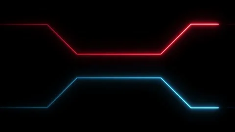 Neon futuristic sci fi technology HUD animation isolated on black background Stock Footage 320948188