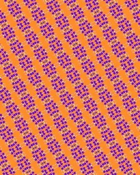 Neon galactic mist themed repeatable decorative tile pattern, accented by ghost Stock Illustration