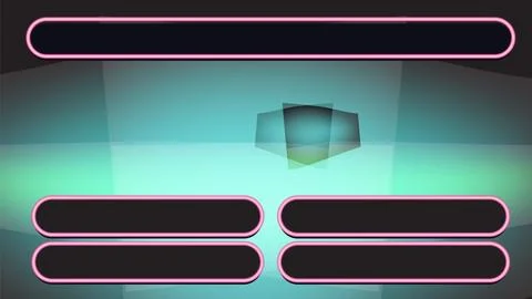 Neon Game Show Interface with Gradient Background 스톡 일러스트