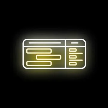 Neon gantt chart icon representing project management Stock Illustration