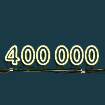 Neon garland number, vector Stock Illustration