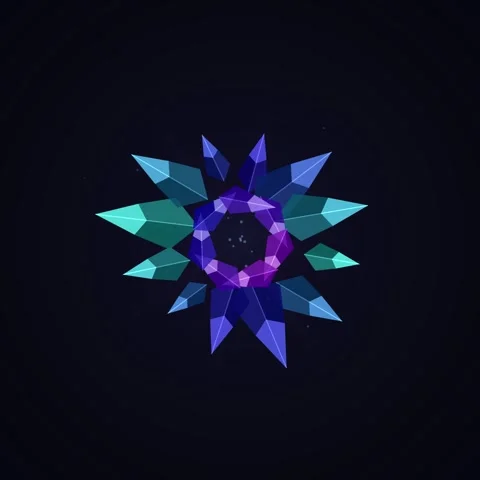 Neon geometric abstract background with glowing futuristic science pattern Stock Footage 345690430