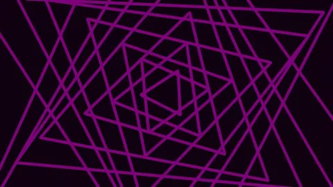 Neon geometric abstract lines forming glowing futuristic patterns on a blac.. Stock Footage 341059050