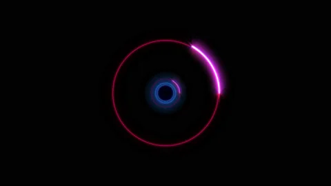 Neon Geometric Cicle Stock Footage 147715925