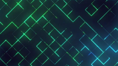 Neon Geometric Circuit Background Loop – Futuristic Tech Animation Stock-Footage 290006666