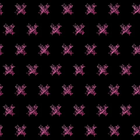 Neon Geometric Cross Pattern Animated Background, Seamless Loop Stock Footage 329507921