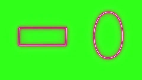 Neon geometric line shapes effects on green screen animation Vidéo 333143071