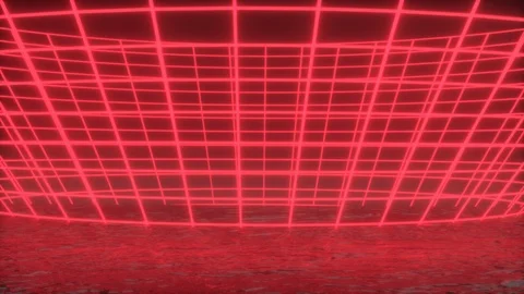 Neon geometric lines background 3d render Stock Footage 120267132