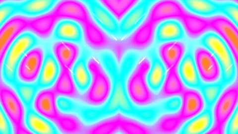 Neon geometric pattern background, vibrant liquid digital art motion graphics Stock Footage 339502497