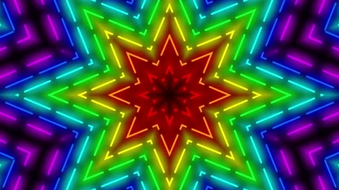 Neon geometric pattern illumination animation motion graphics Stock-Footage 156767950